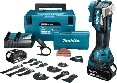 Vegël shumëfunksionale Makita DTM52RFJX2, 18V, 2 x 3Ah