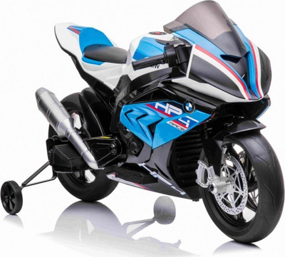 Motocikletë elektrike për kalamaj BMW HP4, 12V, rrota EVA, blu