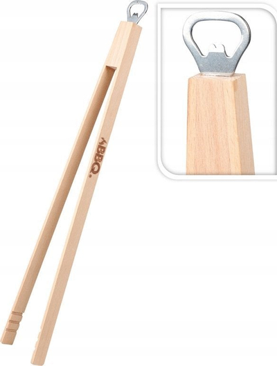 Pincë barbecue Chłopcy Z Rancza BBQ, 48 cm, me hapëse shishesh, dru panje