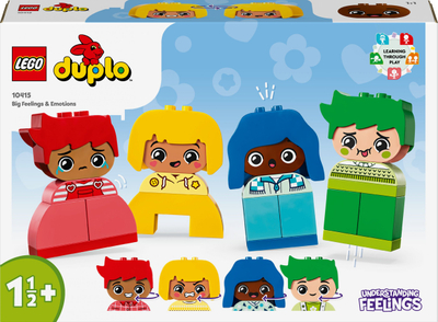 Set lodrash LEGO Duplo My Feelings and Emotions 10415, edukativ, nga 18 muajsh, shumëngjyrësh