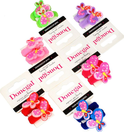Goma flokësh Donegal Hair Accessories, set me 2 copë, me ngjyra të ndryshme