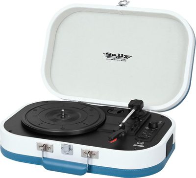 Gramafon portativ Trevi TT1020 BT Retro, Bluetooth, USB, i bardhë