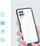 Kapak telefoni Hurtel Clear 3n1 për Samsung Galaxy A22 4G, xhel TPU, transparent me kornizë blu
