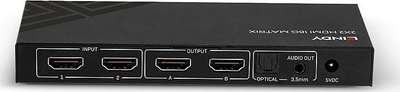 Mатриса HDMI Линди 2x2 18G, 4K 60Hz, HDR, црна