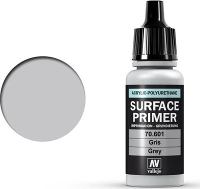 Primer për sipërfaqe Vallejo Game Air VJP70601, poliuretani, 17ml, gri mat