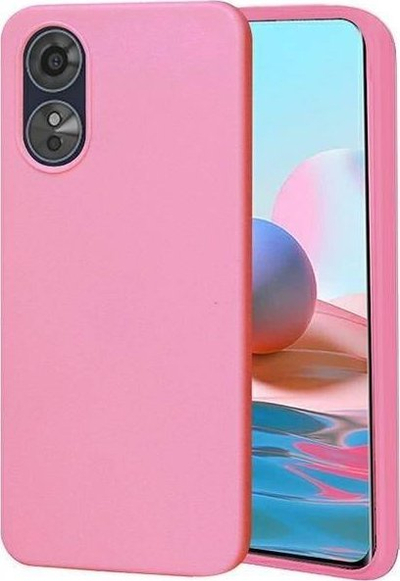 Mbështjellës telefoni Oppo A17 Matte, TPU silikon, rozë e çelët