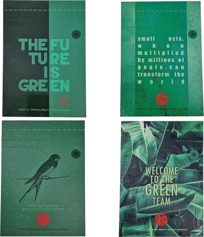 Fletore Promised Land Think Green, A5, 100 fletë me katrorë, set 10 copë