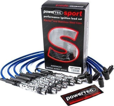 Kabllo ndezjeje PowerTEC Sport SPT2076, për VW Bora Golf Sharan 2.8 V6, 8 mm silikoni, blu