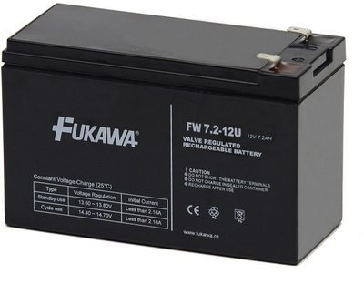 Bateri plumbi Fukawa FW 7.2-12 F2U, 12V 7.2Ah, Faston 6.3mm, e zezë