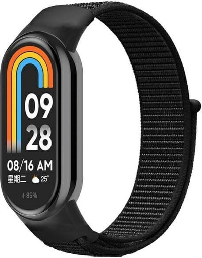 Rrip ore inteligjente Beline NylonLoop, për Xiaomi Mi Band 9 dhe 8, i zi
