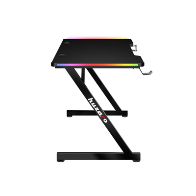 Tavolinë lojërash Huzaro Hero 2.5, 120x60 cm, 25 mm,RGB LED, e zezë