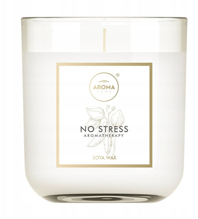 Qiri aromatik Aroma Home No Stress, dyll soje 150g, bardhë