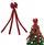Fjongo zbukuruese për pemë CHRISTMAS TREE BOW, 33x130cm, e kuqe me ar