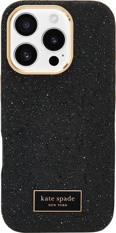 Maskë telefoni Kate Spade Crystal Pave me MagSafe për iPhone 16 Pro, Nightfall e zezë