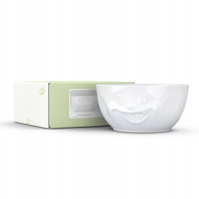 Tas me shërbim TASSEN White Silly Smile Bowl, prej porcelani, e bardhë