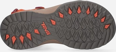 Sandale femrash Teva Terra Fi Lite Suede, zamsh lëkure, taban Spider Rubber, portokalli