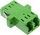 Kuple fiber optik InLine LC LC, duplex, singlemode, jeshile