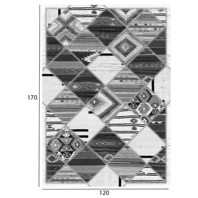 Tepih etnik JOSIANE 120×170 me thekë HM7677.21, gri