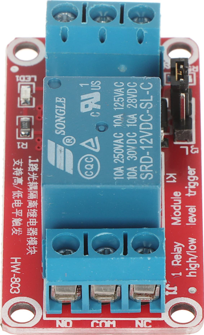 Modul rele PK-551, 12V DC, 10A, i gjelbër