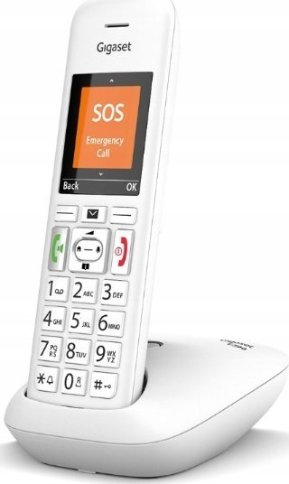 Telefon pa Tela Gigaset E390, Analog DECT, Caller ID, i bardhë