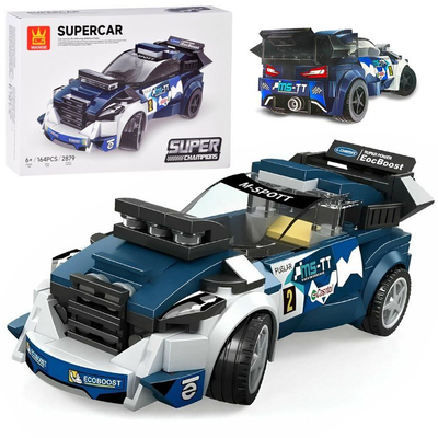 Blloqe për me ndërtu Jokomisiada Sports Car, 164 copa, me stikera, blu navy