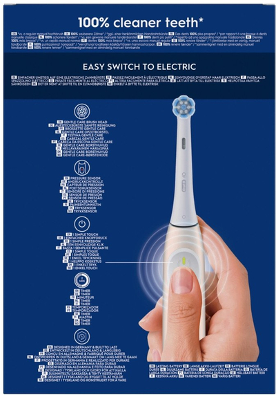 Електрична четка за заби Oral-B iO Series 2, сет со 2 рачки, без паста за заби, црна и розова