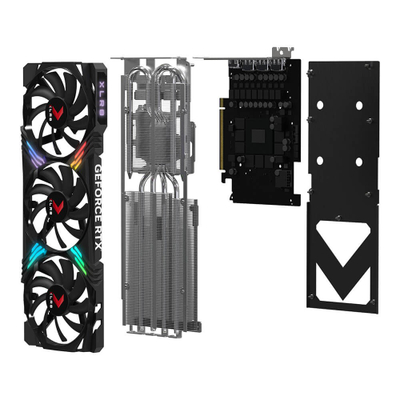 Kartë grafike PNY XLR8 Gaming RTX 4070 Super, 12GB GDDR6X, ARGB, e zezë