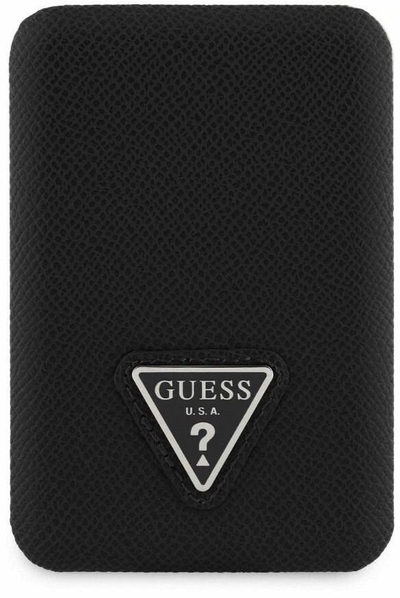 Karikues portativ Guess MagSafe PU Grained Triangle Logo, 5000mAh, i zi