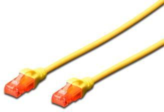Kabllo rrjeti Digitus UTP Patch Cord, CAT.6, 2 m, e verdhë