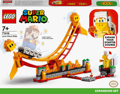 Set Lego Super Mario Lava Wave Ride 71416, 218 copa, mbi 7 vjeç, shumëngjyrësh