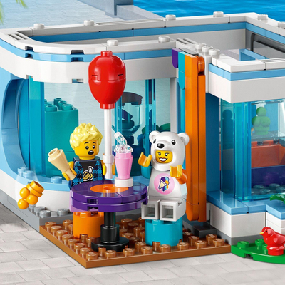 Lodër ndërtuese Lego City Ice Cream Shop 60363, dyqan akulloresh, 3 minifigura, shumëngjyrëshe