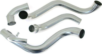 Set tubacionesh intercooleri TurboWorks PP-IC-016, për Nissan 200SX S14 SR20DET, tuba alumini 76mm, ngjyrë argjendtë