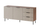 Komodë Cama Meble ALMERA, 156x42x75 cm, 3 sirtarë, walnut cashmere