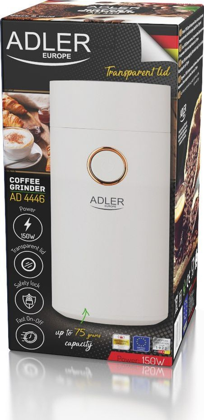 Mulli kafeje eletrik Adler, 150 W, i bardhë