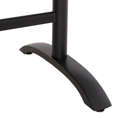 Bazë dyshe tavoline Metal HM468.11, 100x40x73 cm, e zezë mat