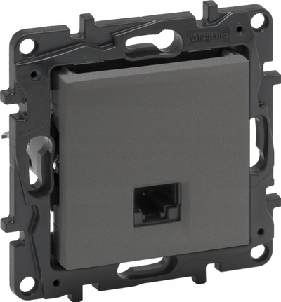 Prizë rrjeti Legrand Niloe Step RJ45, Cat.5e FTP, ngjyrë steel