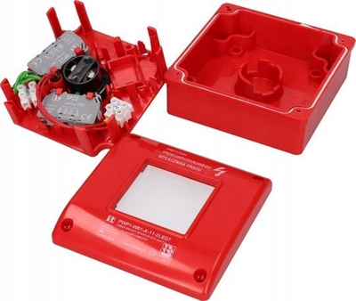 Buton emergjent zjarri Spamel PWP1, 1NO 1NC, 24V DC, i kuq