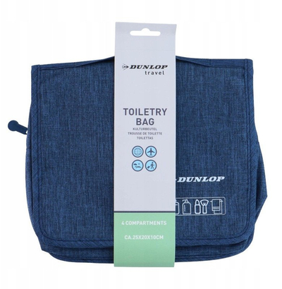 Çantë tualeti Dunlop, me dorezë, 25x20x10 cm, blu navy