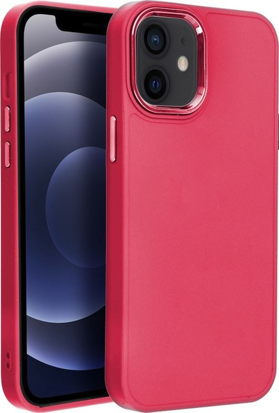 Mbrojtëse telefoni për iPhone 12 Mini, matte, me kornizë mbrojtëse, e zezë