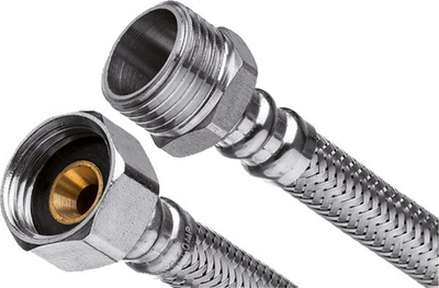 Zorrë lidhëse Invena Connection Hose, 1/2" F x 1/2" M, 50 cm, inoks