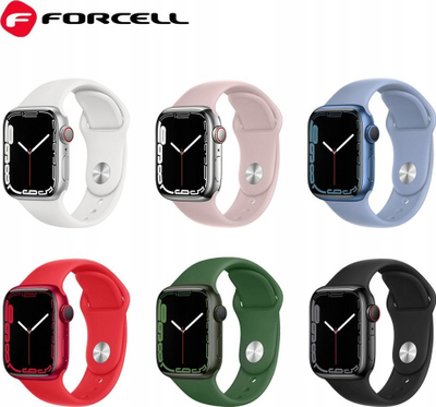 Rrip ore FORCELL F-Design FA01, silikon, për Apple Watch 42 44 45 49 mm, i bardhë