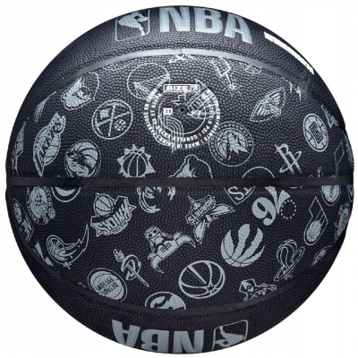 Top basketbolli Wilson NBA All Team WTB1300XBNBA, lëkurë kompozite, për brenda dhe jashtë, i zi