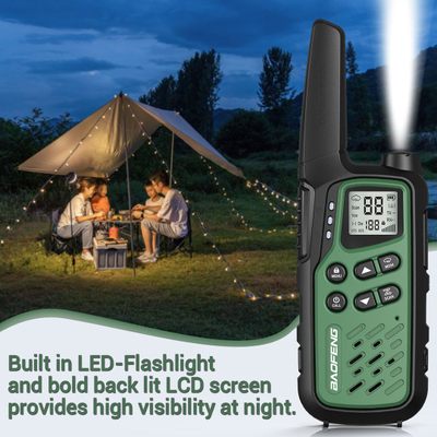Walkie talkie Baofeng BF-25E PMR, set 2 copë, 16 kanale, i zi