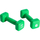 Hantela Pure2Improve Neoprene Dumbbell Set, 2 x 2 kg, që s’rrëshqasin, jeshile