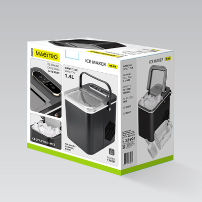 Prodhues akulli Maestro MR-820, 10-12 kg në ditë, 170W, i zi