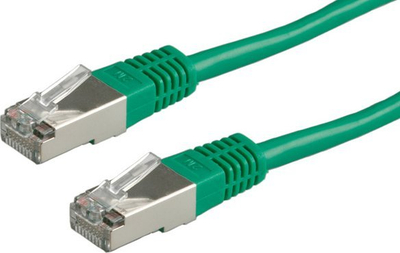 Мрежен кабел ROLINE S/FTP Cat.5e, RJ45, 0.5m, зелен