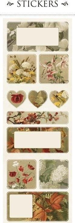Ngjitësa dekorativ Skona Ting ST156-6 Autumn Flowers, 2 fletë, lule vjeshte, shumëngjyrësh