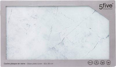 Mbulesë sobe 5five Simply Smart, xham, 52 x 30 cm, mermer gri