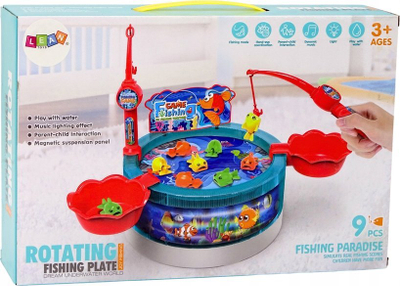 Lodër peshkimi Leantoys Fishing for Fish, set për kalamaj, 335x230 mm, shumëngjyrëshe