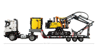 Set lodër LEGO Technic Volvo FMX Truck dhe EC230 Electric Excavator, makineri ndërtimi, shumëngjyrësh